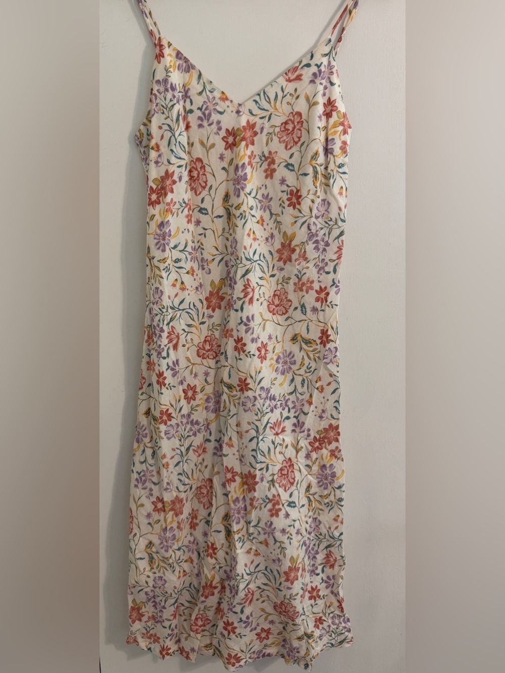 Floral Slip Midi Dress - Cream Floral